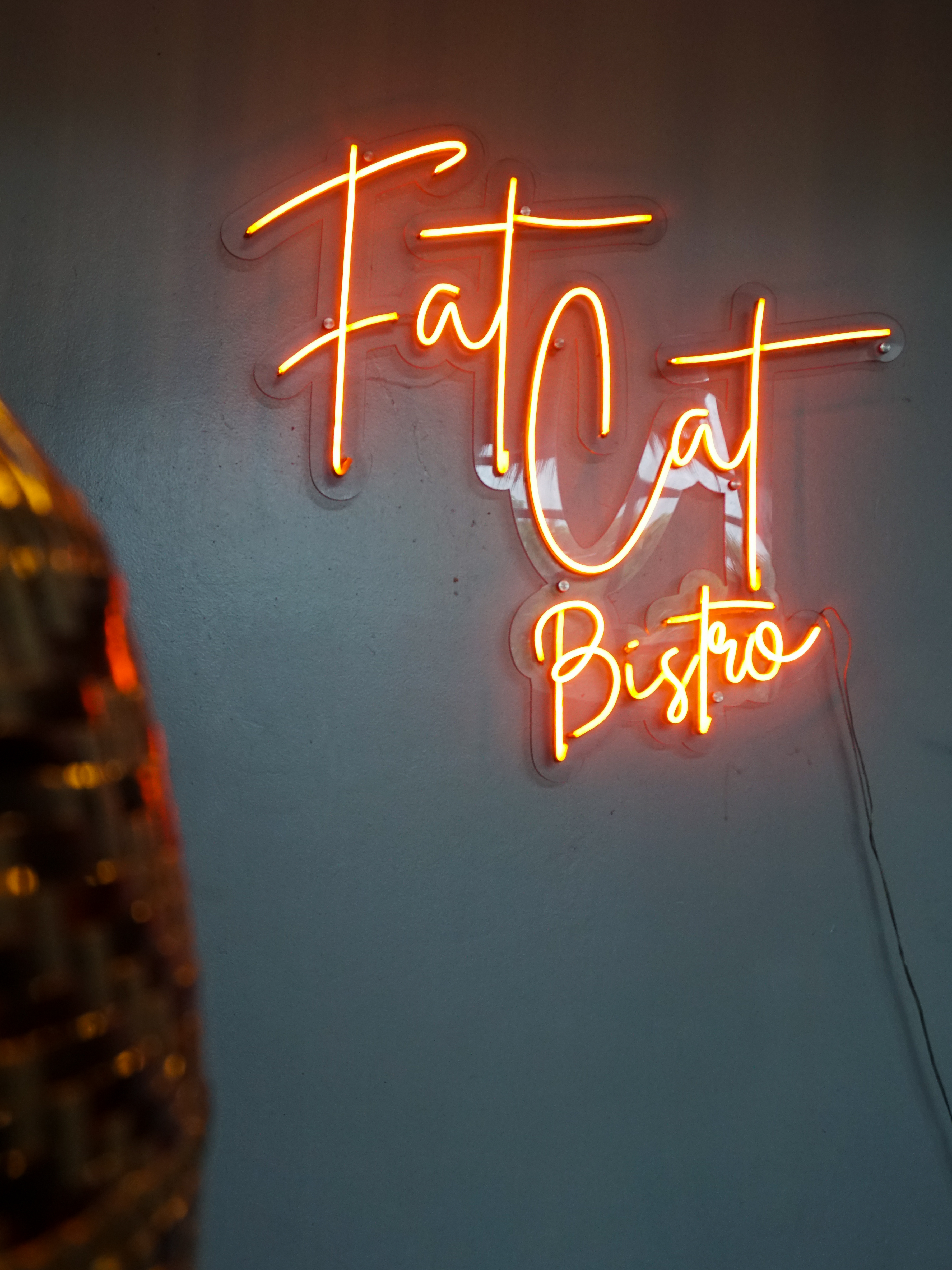 FATCAT Brunch & Bistro Neon Sign — Port Barton, Palawan